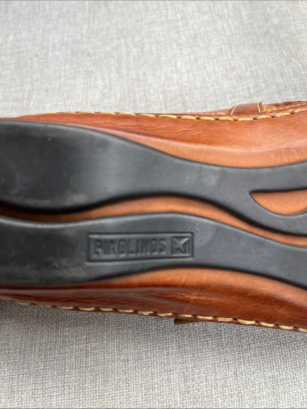 PIKOLINOS Brown Perforated Leather Mary Jane Flats, Size 39/8.5 - Picture 10 of 11